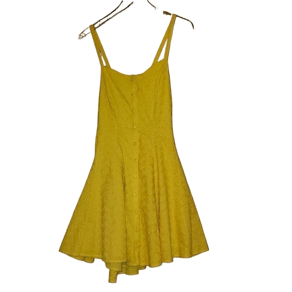 NWT A & C Embroidered to Dress in Mustard - Picture 2 of 6